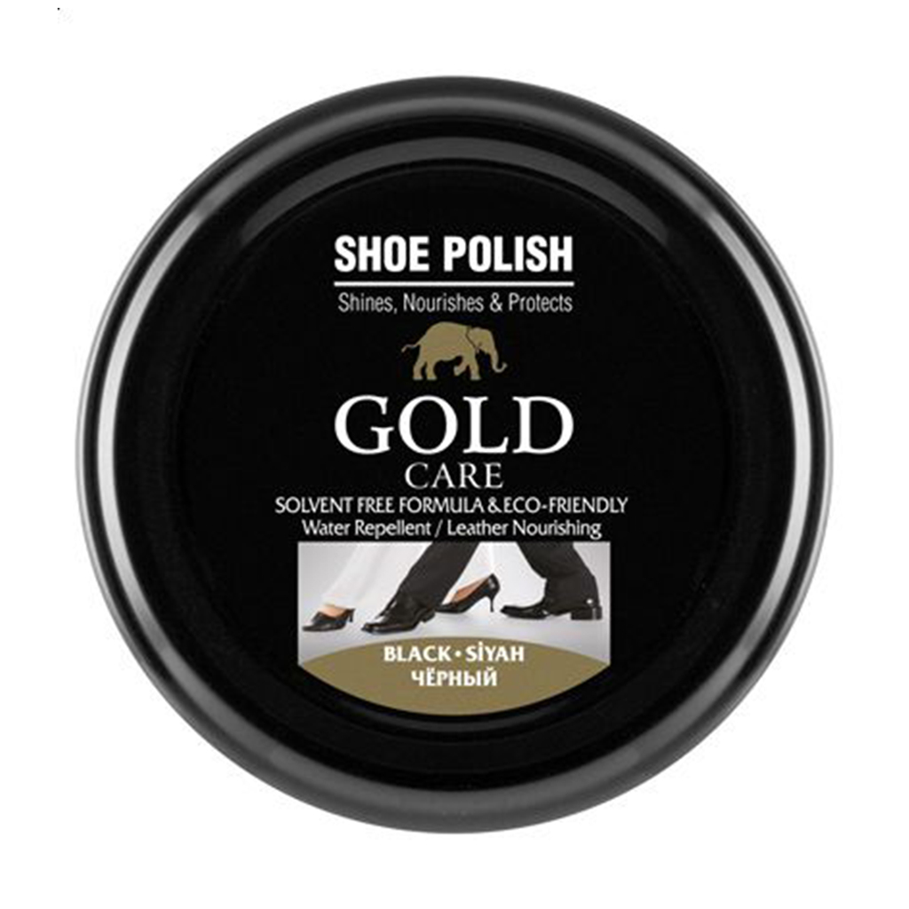 Крем-фарба для взуття в банці Gold Care Shoe Polish Чорний, 50 мл